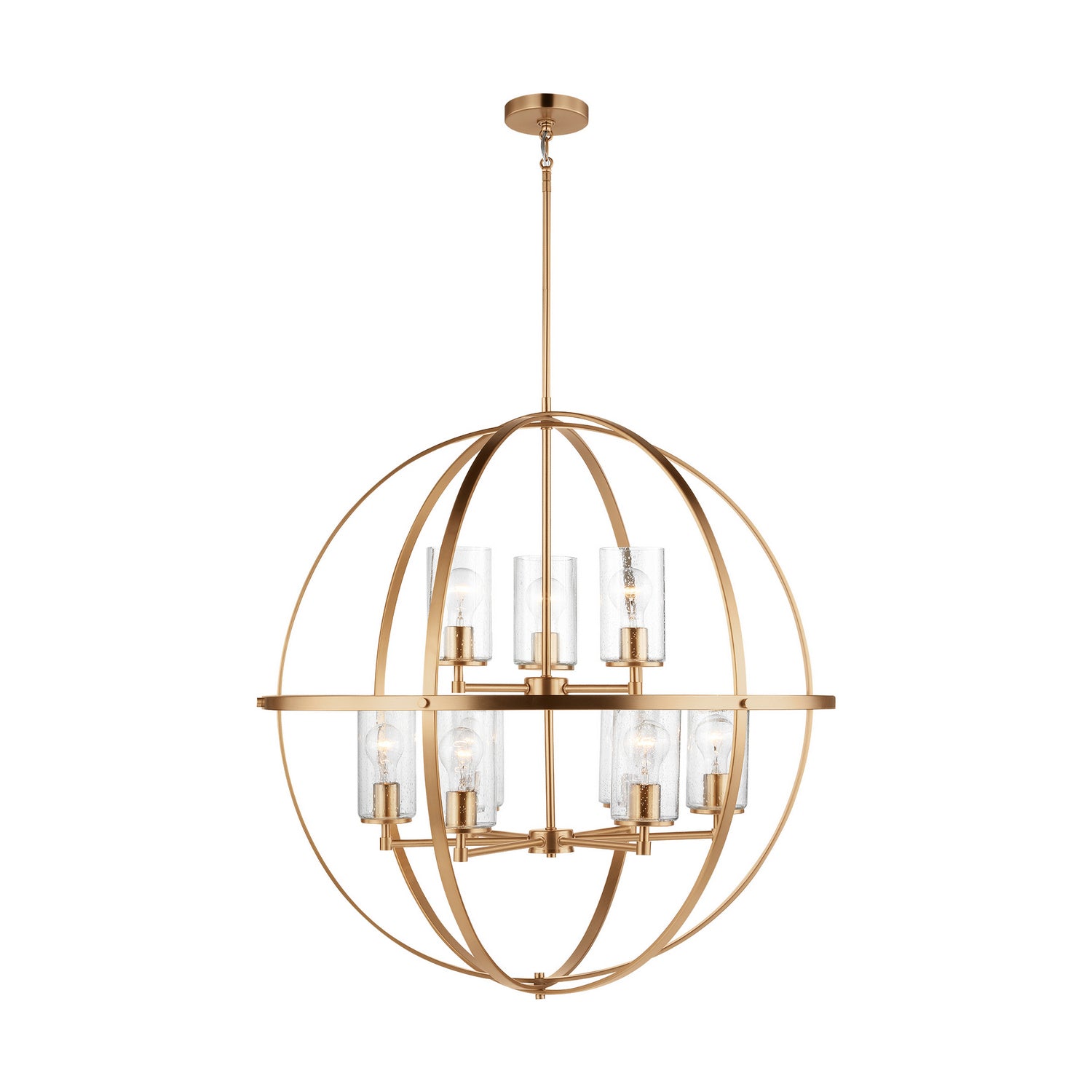 Generation Lighting. - 3124679-848 - Nine Light Chandelier - Alturas - Satin Brass