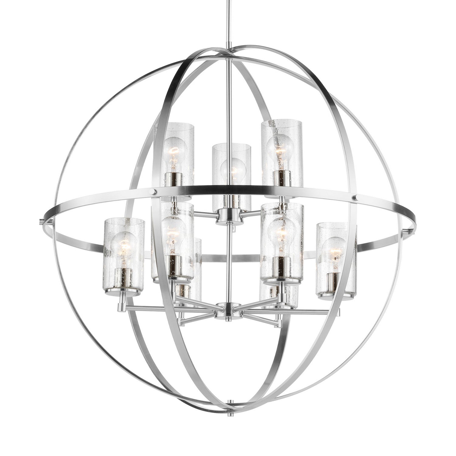 Generation Lighting. - 3124679-962 - Nine Light Chandelier - Alturas - Brushed Nickel