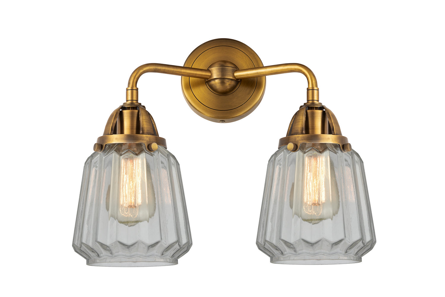 Innovations - 288-2W-BB-G142 - Two Light Bath Vanity - Nouveau 2 - Brushed Brass