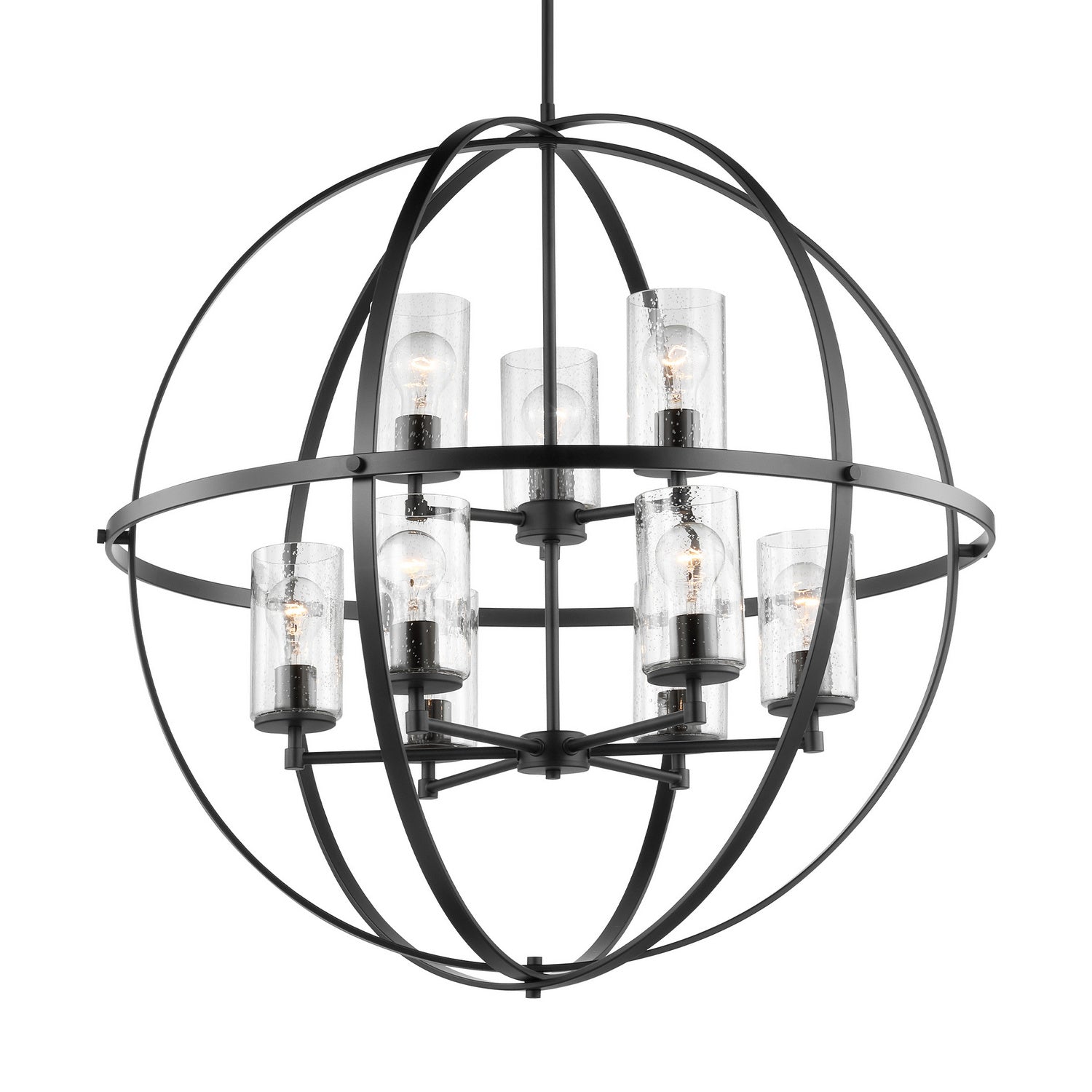 Generation Lighting. - 3124679-112 - Nine Light Chandelier - Alturas - Midnight Black