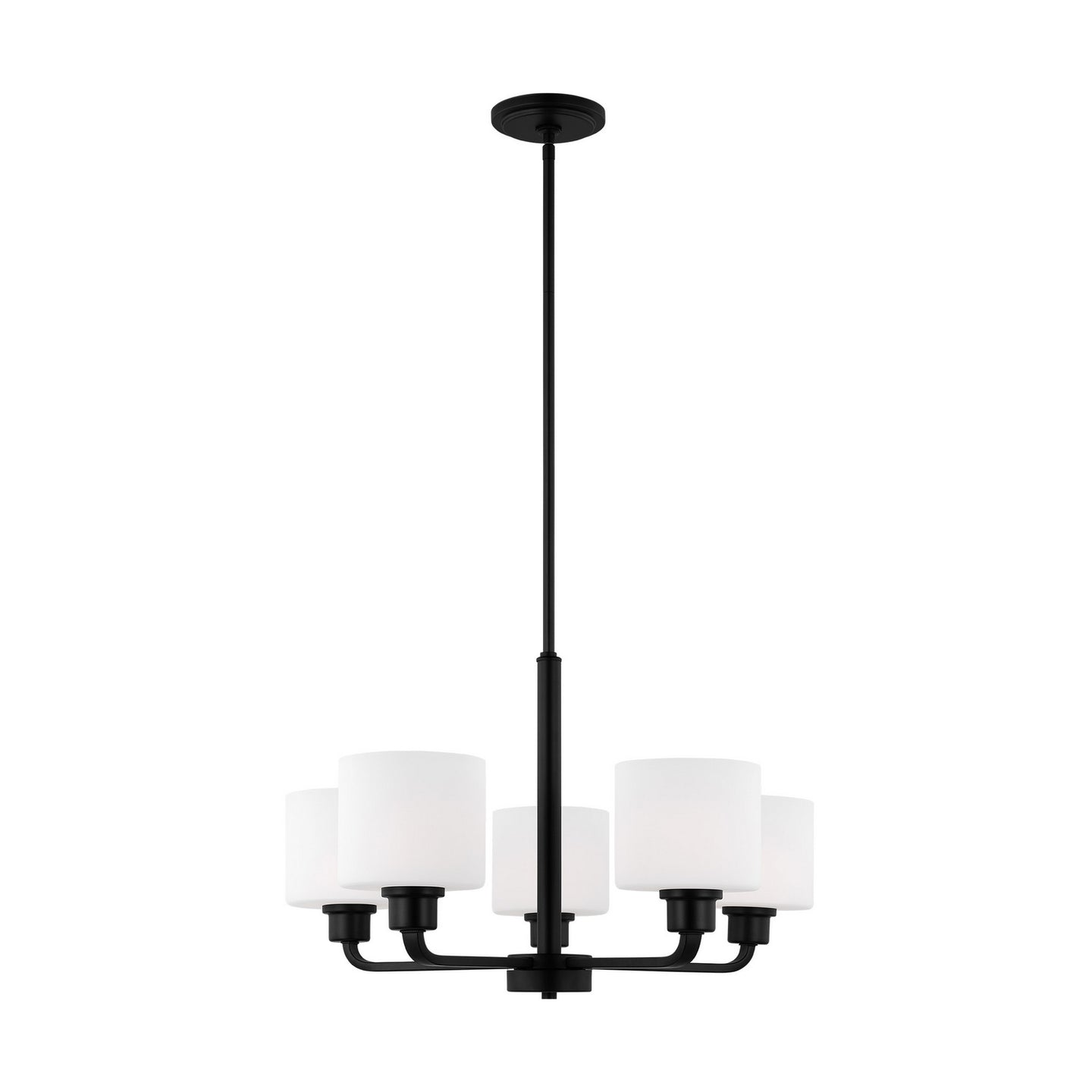 Generation Lighting - 3128805EN3-112 - Five Light Chandelier - Canfield - Midnight Black