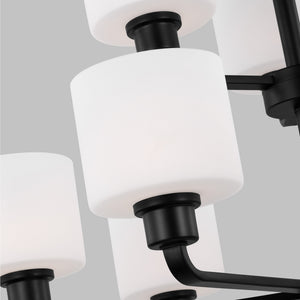 Generation Lighting. - 3128809EN3-112 - Nine Light Chandelier - Canfield - Midnight Black