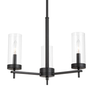 Visual Comfort Studio - 3190303-112 - Three Light Chandelier - Zire - Midnight Black