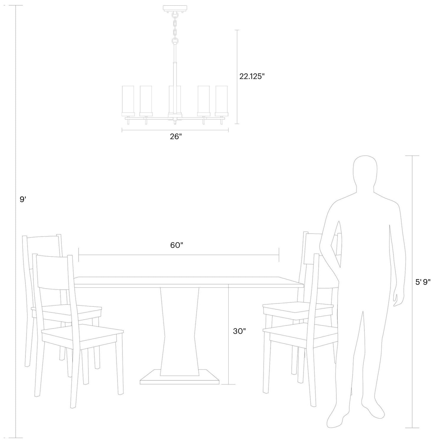 Visual Comfort Studio - 3190305-848 - Five Light Chandelier - Zire - Satin Brass
