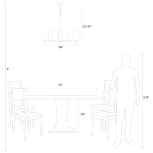Visual Comfort Studio - 3190305-848 - Five Light Chandelier - Zire - Satin Brass