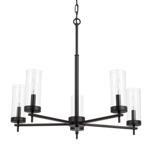 Visual Comfort Studio - 3190305EN-112 - Five Light Chandelier - Zire - Midnight Black