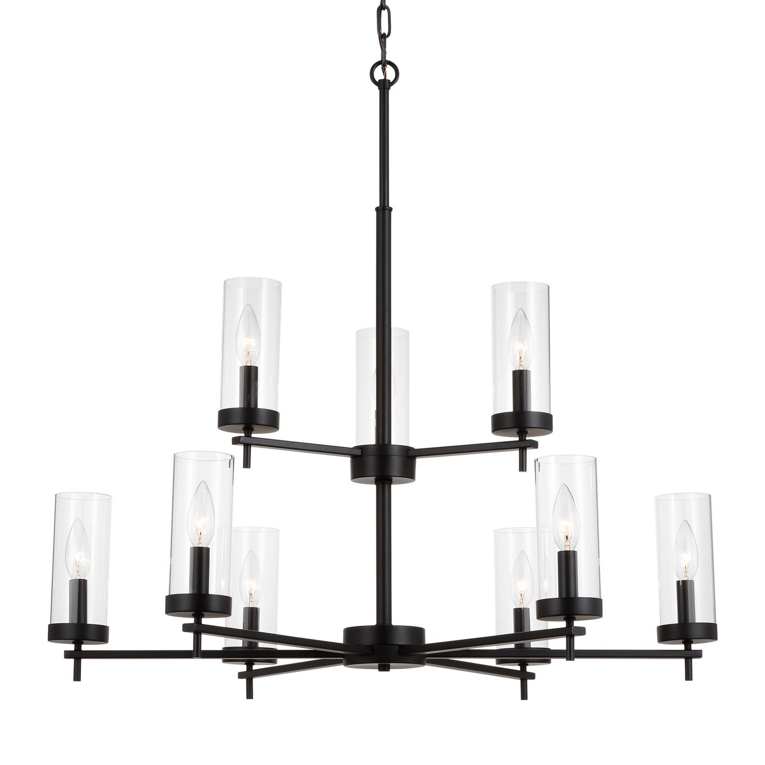 Visual Comfort Studio - 3190309-112 - Nine Light Chandelier - Zire - Midnight Black