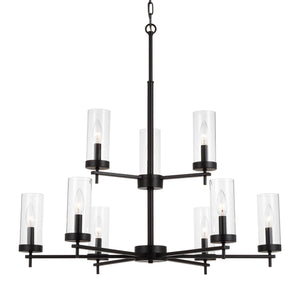 Visual Comfort Studio - 3190309-112 - Nine Light Chandelier - Zire - Midnight Black