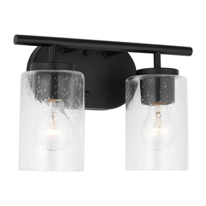 Generation Lighting. - 41171-112 - Two Light Wall / Bath - Oslo - Midnight Black