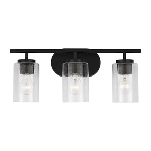 Generation Lighting. - 41172-112 - Three Light Wall / Bath - Oslo - Midnight Black