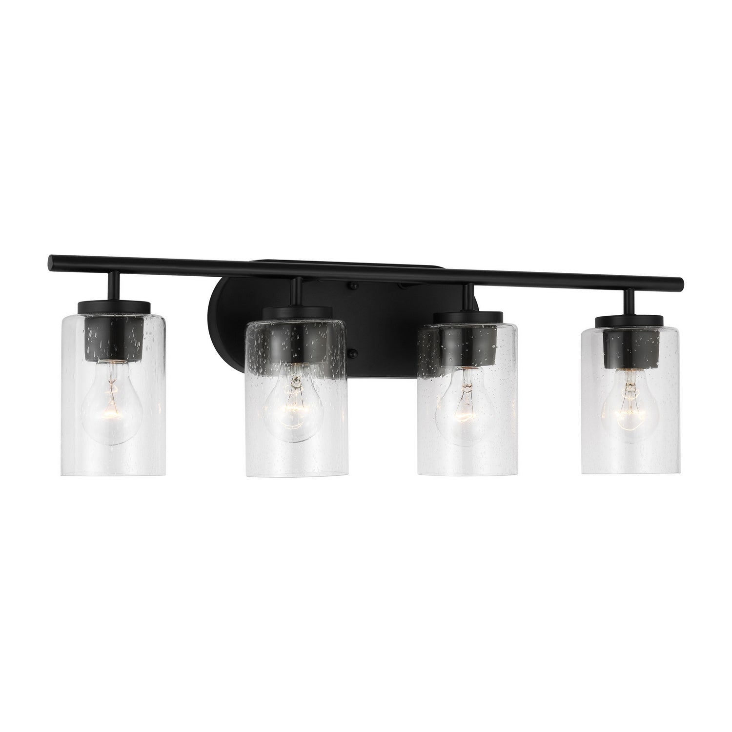 Generation Lighting. - 41173-112 - Four Light Wall / Bath - Oslo - Midnight Black