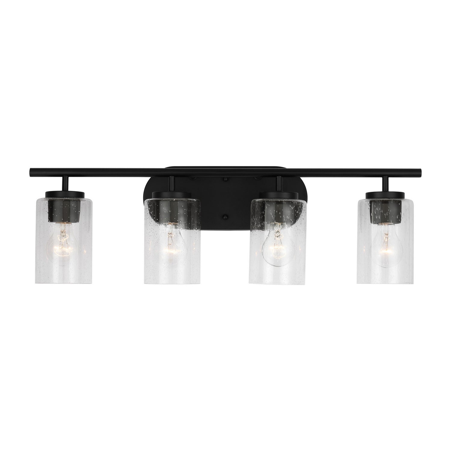 Generation Lighting. - 41173-112 - Four Light Wall / Bath - Oslo - Midnight Black