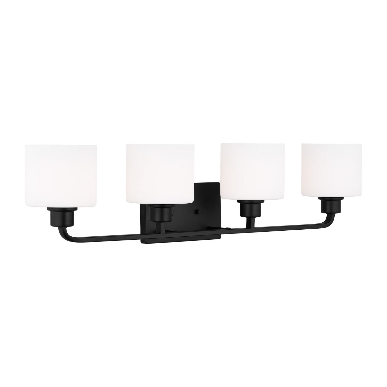 Generation Lighting. - 4428804-112 - Four Light Wall / Bath - Canfield - Midnight Black