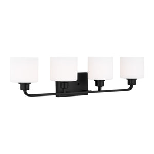 Generation Lighting. - 4428804EN3-112 - Four Light Wall / Bath - Canfield - Midnight Black