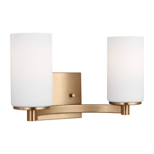 Generation Lighting. - 4439102-848 - Two Light Wall / Bath - Hettinger - Satin Brass