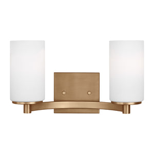 Generation Lighting. - 4439102-848 - Two Light Wall / Bath - Hettinger - Satin Brass