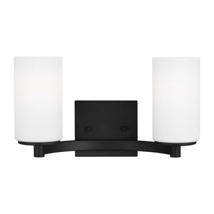 Generation Lighting. - 4439102EN3-112 - Two Light Wall / Bath - Hettinger - Midnight Black