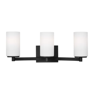 Generation Lighting. - 4439103-112 - Three Light Wall / Bath - Hettinger - Midnight Black