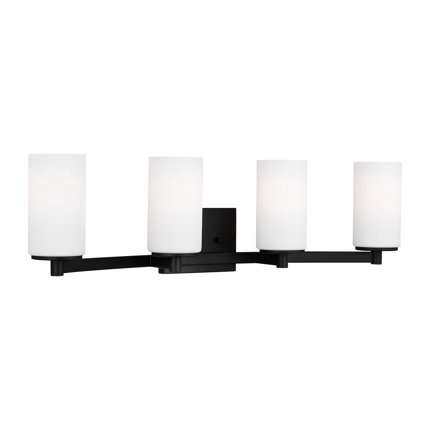 Generation Lighting. - 4439104-112 - Four Light Wall / Bath - Hettinger - Midnight Black