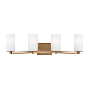 Generation Lighting. - 4439104-848 - Four Light Wall / Bath - Hettinger - Satin Brass