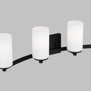 Generation Lighting. - 4439104EN3-112 - Four Light Wall / Bath - Hettinger - Midnight Black