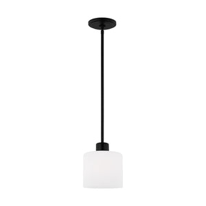 Generation Lighting. - 6128801-112 - One Light Mini-Pendant - Canfield - Midnight Black