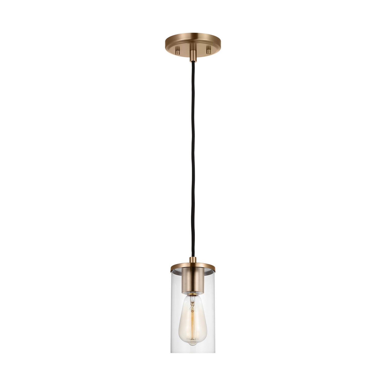 Visual Comfort Studio - 6190301-848 - One Light Mini-Pendant - Zire - Satin Brass