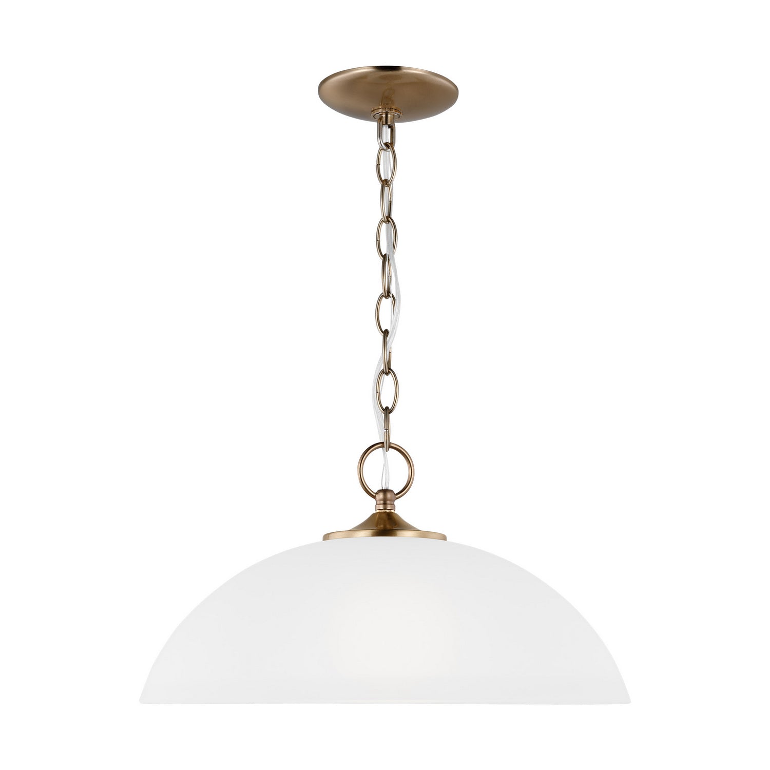 Generation Lighting. - 6516501-848 - One Light Pendant - Geary - Satin Brass