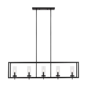Visual Comfort Studio - 6690305-112 - Five Light Island Pendant - Zire - Midnight Black
