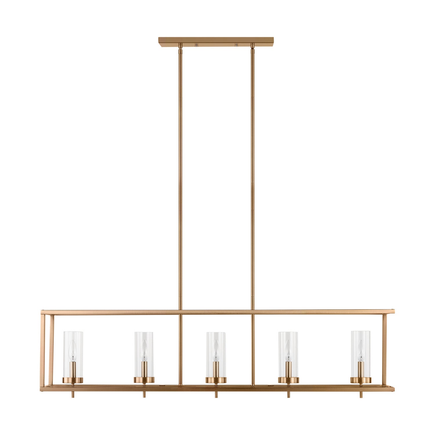 Visual Comfort Studio - 6690305-848 - Five Light Island Pendant - Zire - Satin Brass