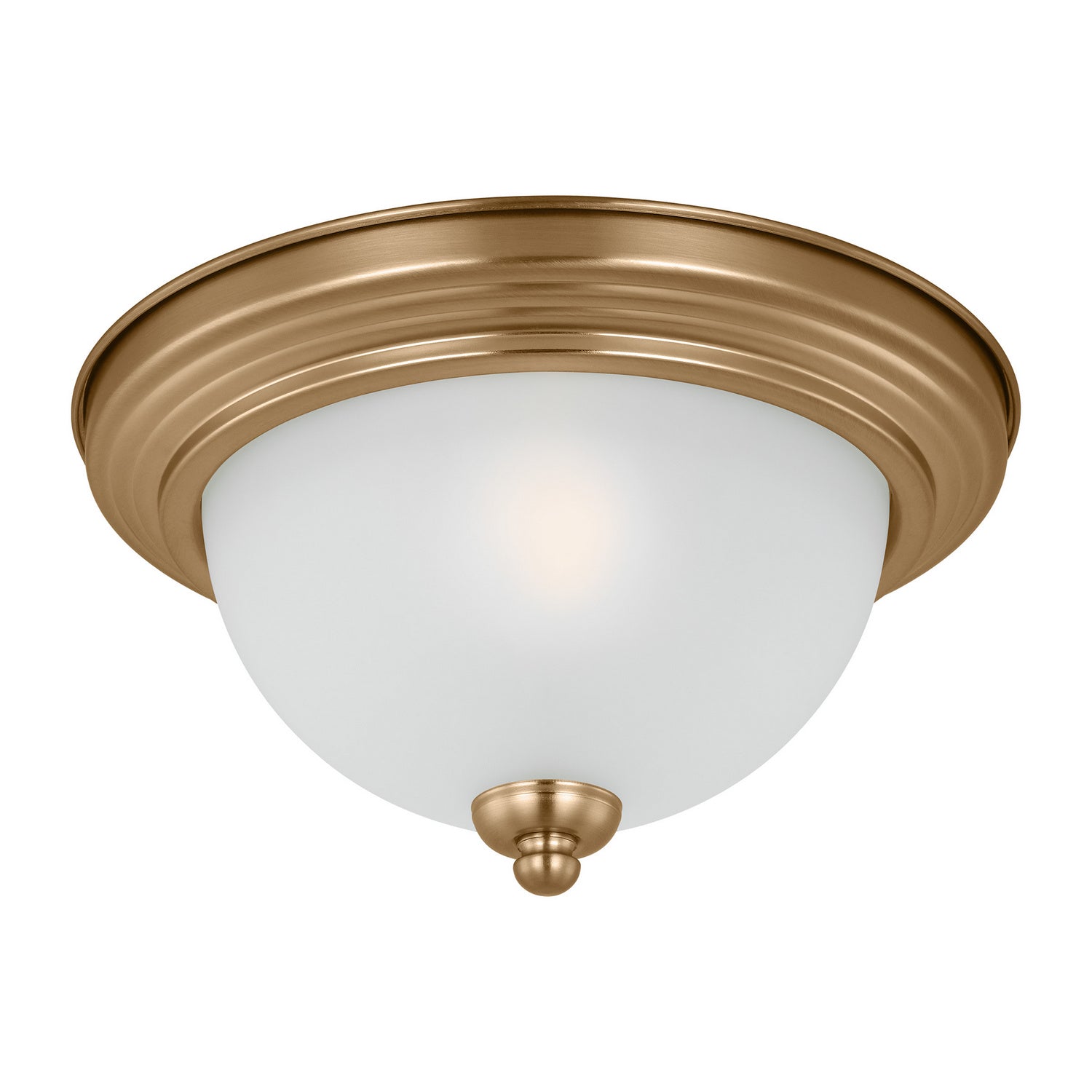 Generation Lighting. - 77063-848 - One Light Flush Mount - Geary - Satin Brass