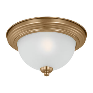 Generation Lighting. - 77063-848 - One Light Flush Mount - Geary - Satin Brass