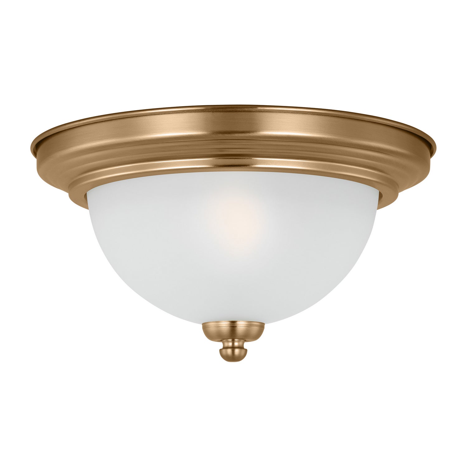 Generation Lighting. - 77063-848 - One Light Flush Mount - Geary - Satin Brass