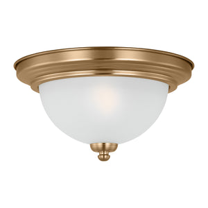 Generation Lighting. - 77063EN3-848 - One Light Flush Mount - Geary - Satin Brass