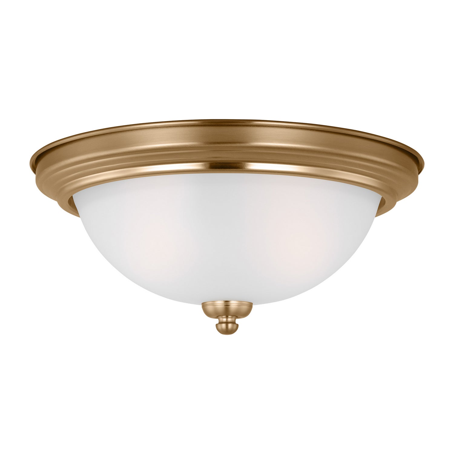 Generation Lighting. - 77064-848 - Two Light Flush Mount - Geary - Satin Brass