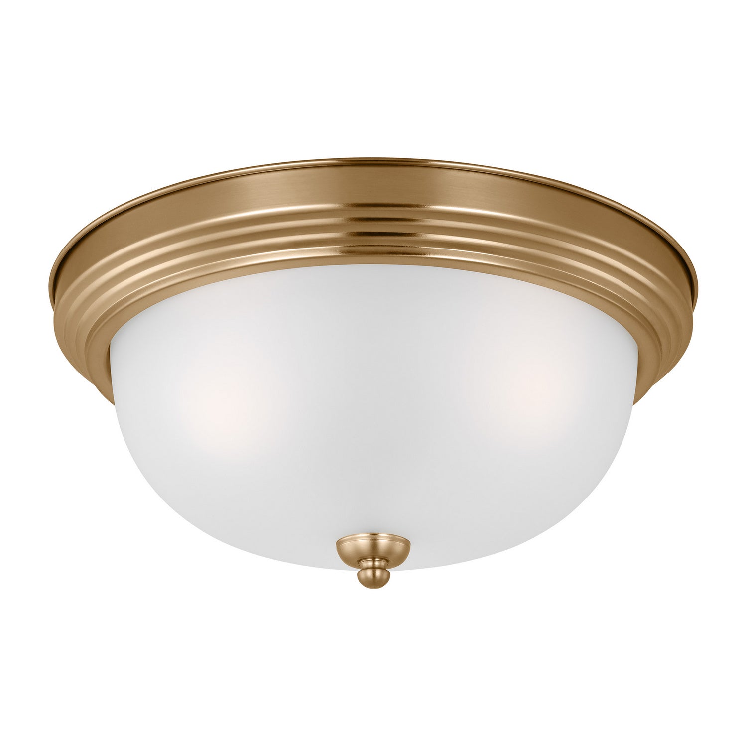 Generation Lighting. - 77065-848 - Three Light Flush Mount - Geary - Satin Brass