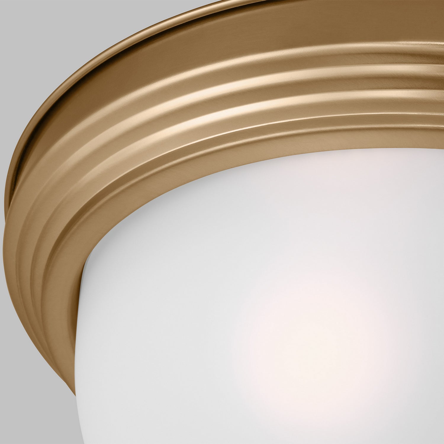 Generation Lighting. - 77065-848 - Three Light Flush Mount - Geary - Satin Brass