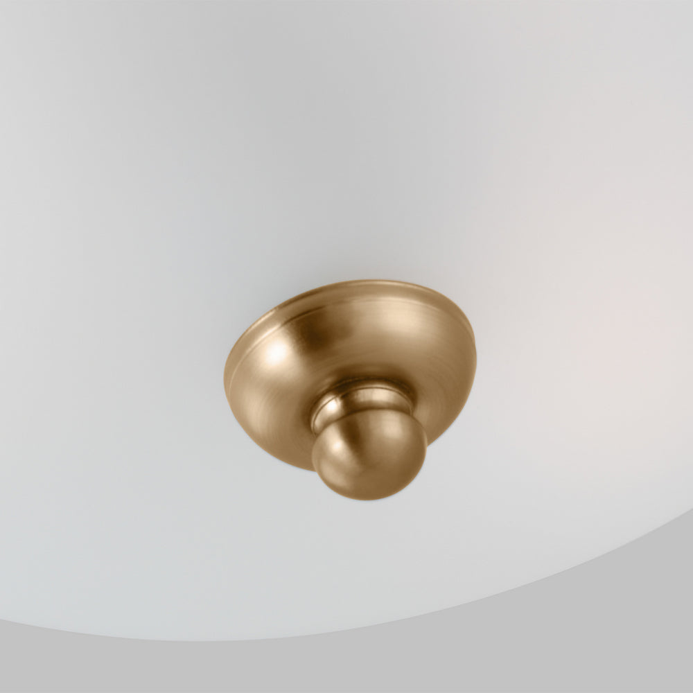 Generation Lighting - 77065EN3-848 - Three Light Flush Mount - Geary - Satin Brass