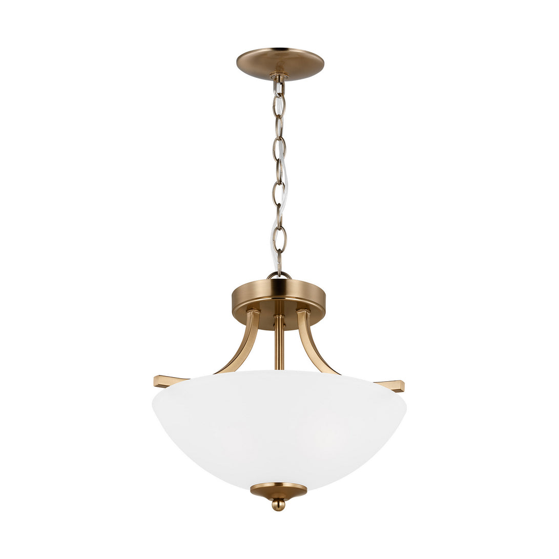 Generation Lighting - 7716502-848 - Two Light Semi-Flush Convertible Pendant - Geary - Satin Brass