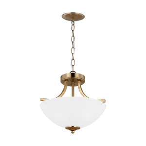 Generation Lighting. - 7716502-848 - Two Light Semi-Flush Convertible Pendant - Geary - Satin Brass