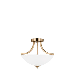 Generation Lighting. - 7716502-848 - Two Light Semi-Flush Convertible Pendant - Geary - Satin Brass