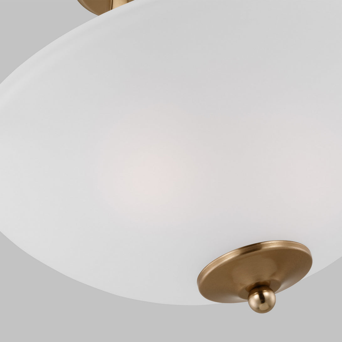 Generation Lighting - 7716502EN3-848 - Two Light Semi-Flush Convertible Pendant - Geary - Satin Brass