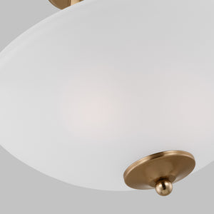 Generation Lighting. - 7716502EN3-848 - Two Light Semi-Flush Convertible Pendant - Geary - Satin Brass