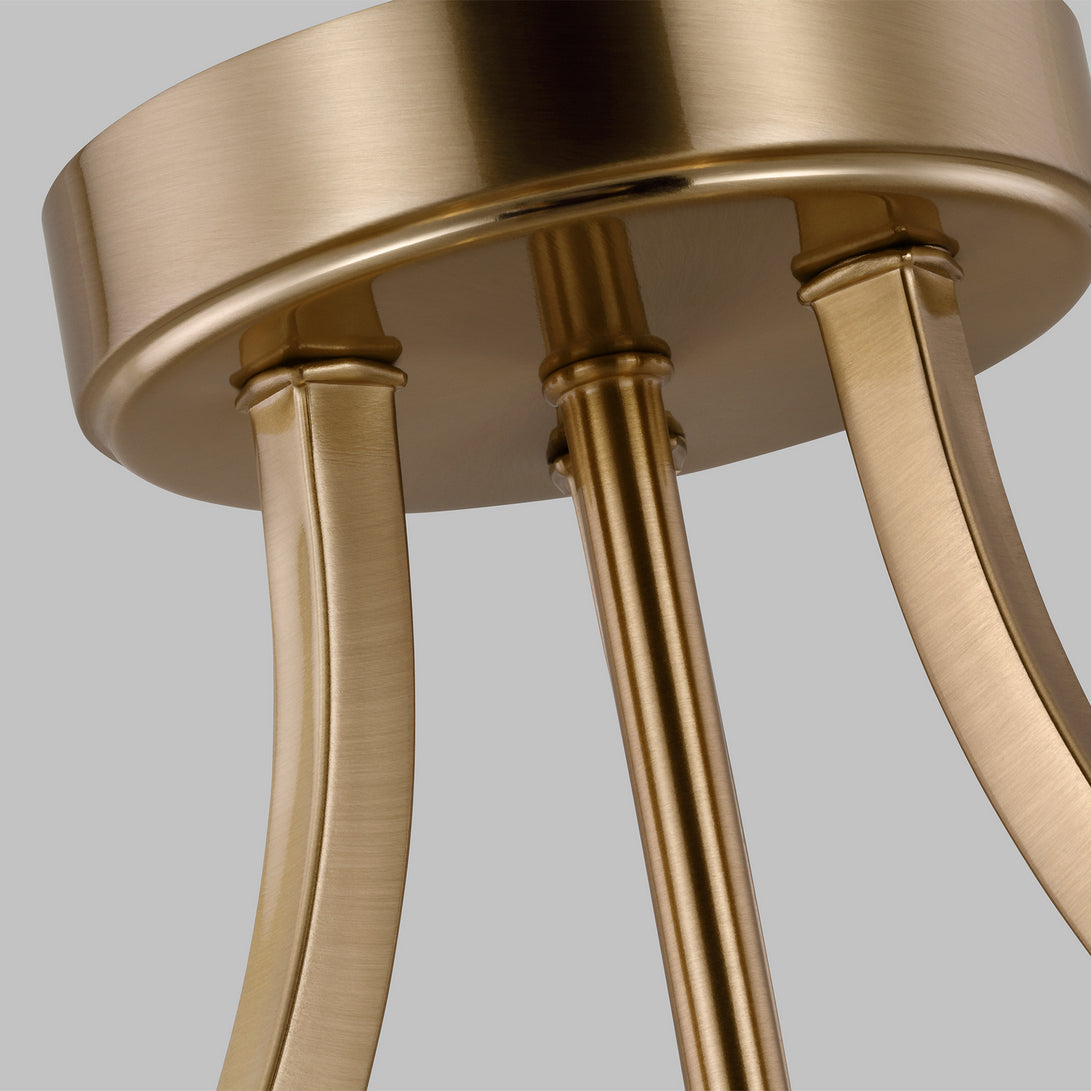 Generation Lighting - 7716503-848 - Three Light Semi-Flush Convertible Pendant - Geary - Satin Brass