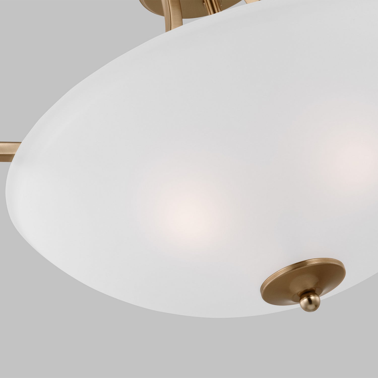 Generation Lighting. - 7716503EN3-848 - Three Light Semi-Flush Convertible Pendant - Geary - Satin Brass