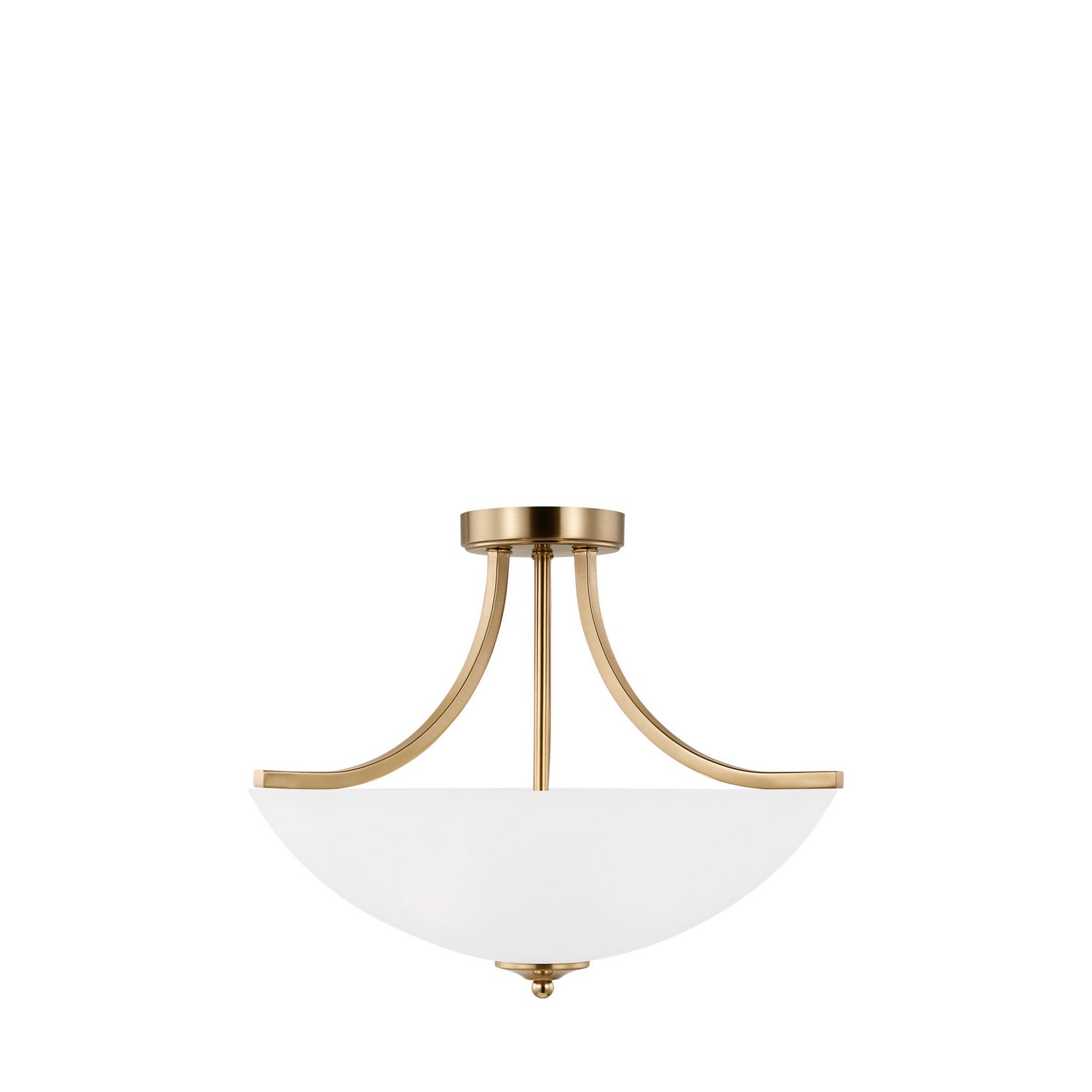 Generation Lighting. - 7716503EN3-848 - Three Light Semi-Flush Convertible Pendant - Geary - Satin Brass