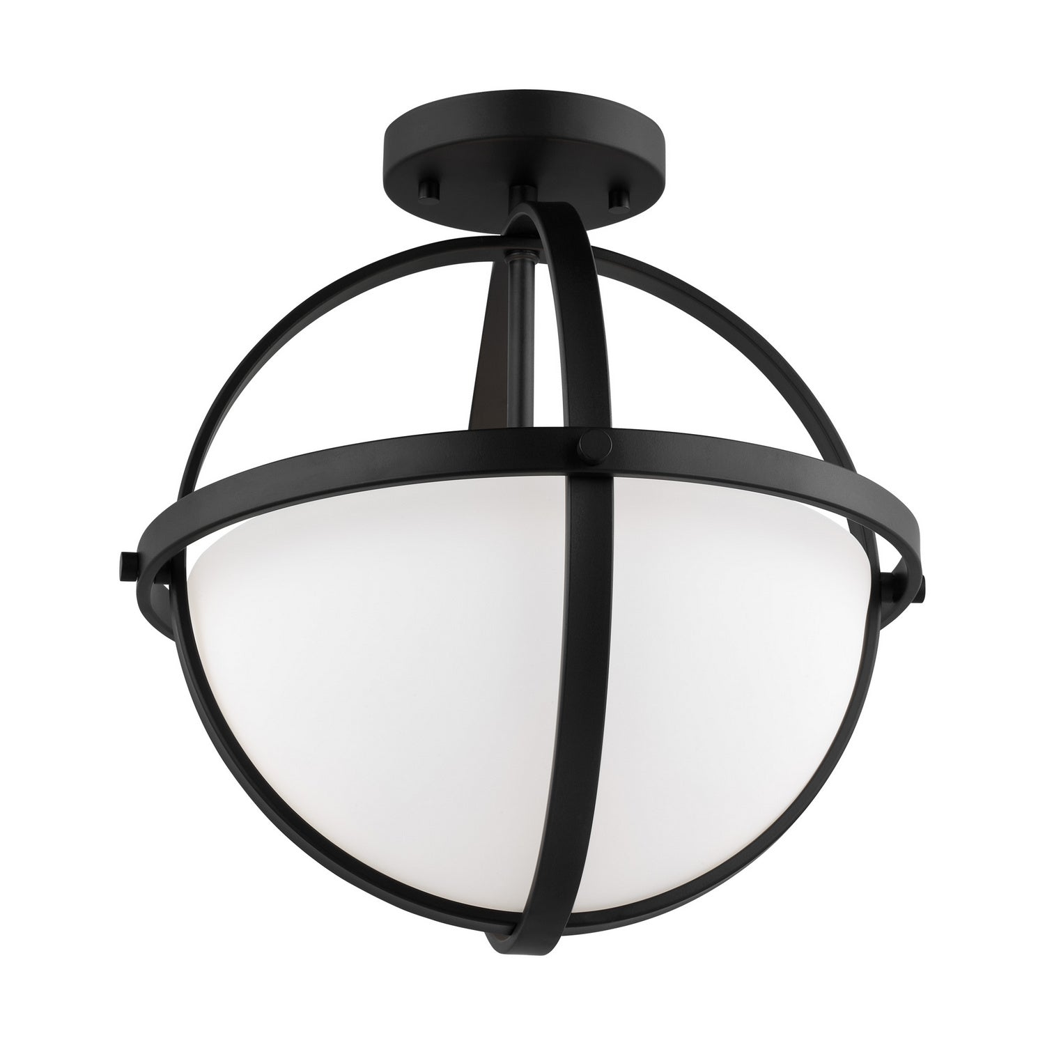 Generation Lighting. - 7724602-112 - Two Light Semi-Flush Convertible Pendant - Alturas - Midnight Black