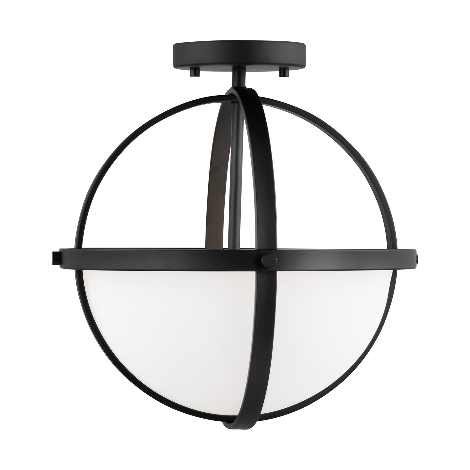 Generation Lighting. - 7724602-112 - Two Light Semi-Flush Convertible Pendant - Alturas - Midnight Black