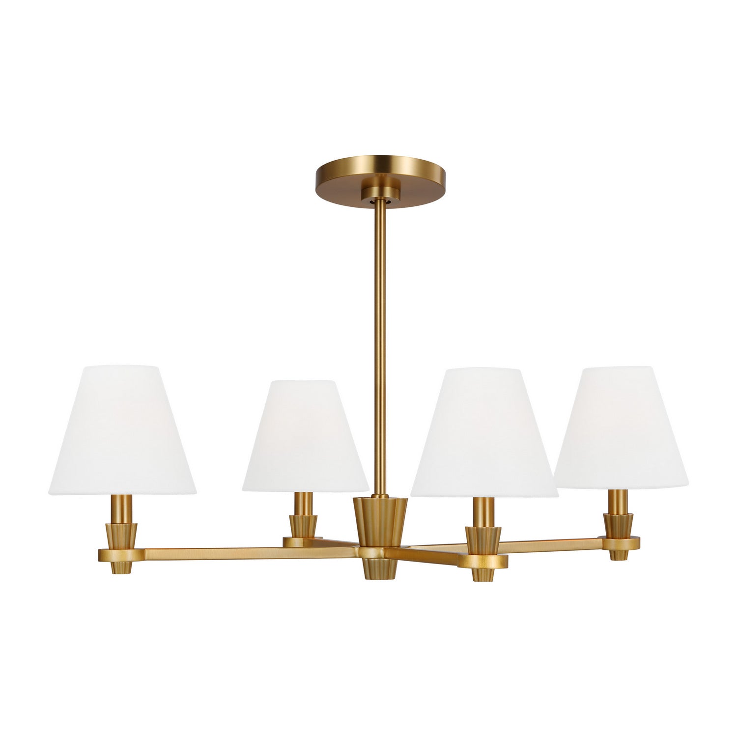 Visual Comfort Studio - AC1114BBS - Four Light Chandelier - Paisley - Burnished Brass