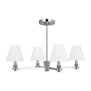 Visual Comfort Studio - AC1114PN - Four Light Chandelier - Paisley - Polished Nickel